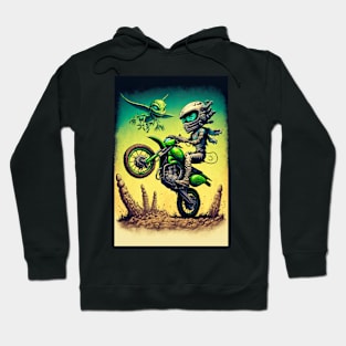 Monster Riding Dirt Bike Anime Style Hoodie